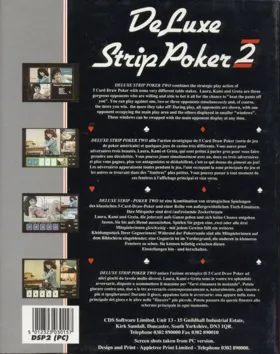 Strip Poker II+ box cover back